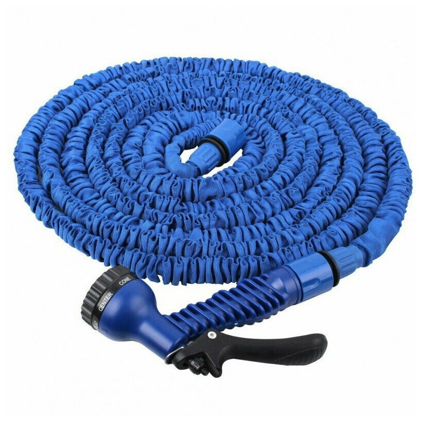 Шланг садовый Magic Hose для полива, растягивающийся 75 м + лейка + муфта для шланга. - фотография № 8