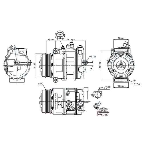 Компрессор Кондиционера Nissens арт. 89039