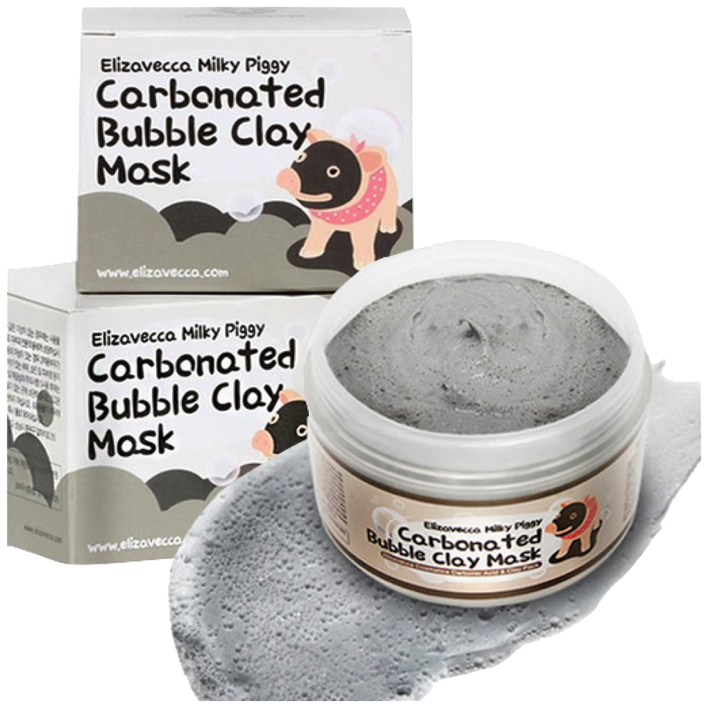 Elizavecca Пенная маска для глубокого очищения пор Milky Piggy Carbona Ted Bubble Clay Mask