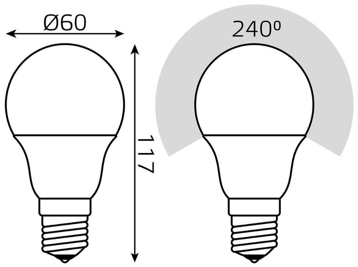 Лампа A60 AC12-36V 13W 1150lm 4100K E27 LED