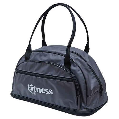 фото Сумка спортивная forte, 20х35х50 см, ручная кладь, серый, черный