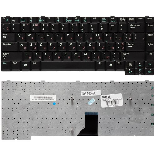 Клавиатура для ноутбука Samsung M40 M45 Series Плоский Enter Черная без рамки PN BA59-01321C 1722₽