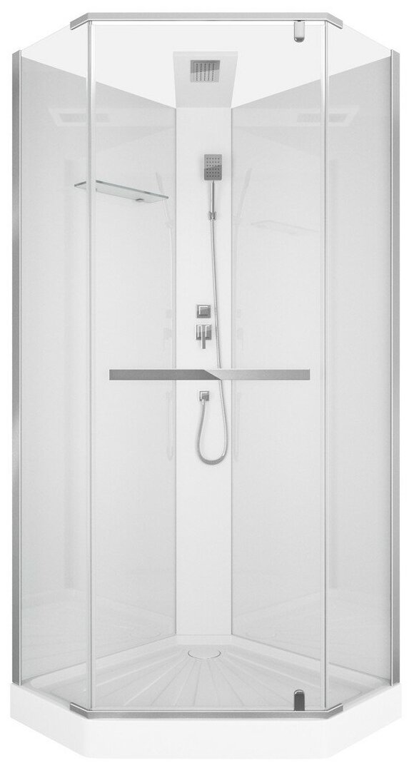 фото Душевая кабина Cerutti SPA Chika 901T Без крыши Профиль хром Стекло прозрачное