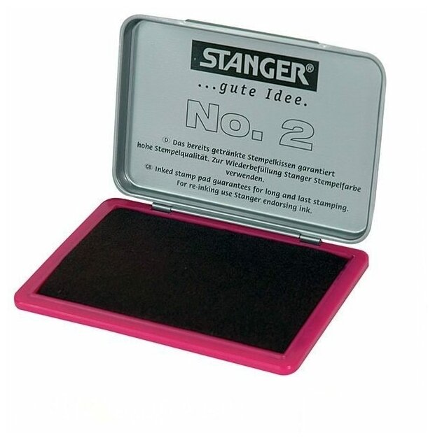 Штемпельная подушка Stanger (70x110мм, металлический корпус, фиолетовая) (01801403)