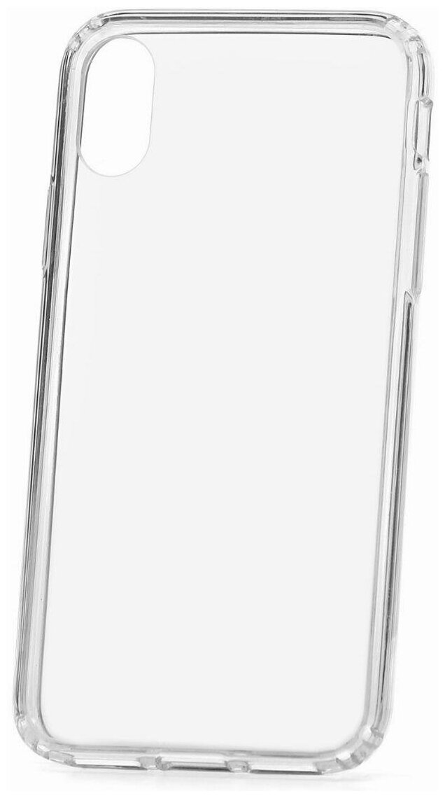 фото Прозрачный чехол для iPhone X/XS Kruche Acryl Crystal, противоударная пластиковая накладка, силиконовый защитный бампер с защитой камеры