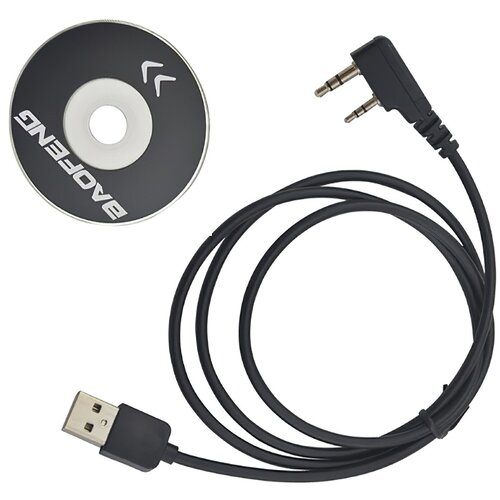 кабель baofeng для программирования черный USB кабель и CD диск для программирования цифровых радиостанций Baofeng DMR