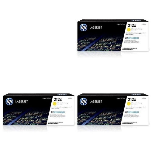 HP Картриджи комплектом HP W2122X-3PK 212X Y желтый 3 упаковки, увеличенной емкости [выгода 2%] 30K