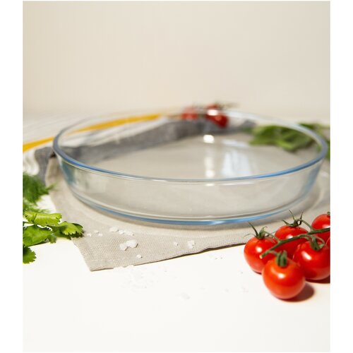 Форма для запекания из термостойкого стекла D260мм круглая