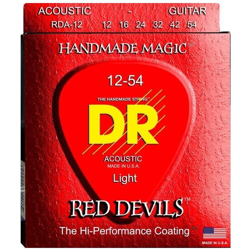 DR RDA-12 RED DEVILS Струны для акустической гитары dr rda 10 red devils струны для акустической гитары красные 10 48