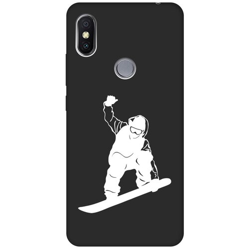 Матовый чехол Snowboarding W для Xiaomi Redmi S2 / Сяоми Редми С2 с 3D эффектом черный матовый чехол instaholic w для xiaomi redmi s2 сяоми редми с2 с 3d эффектом черный