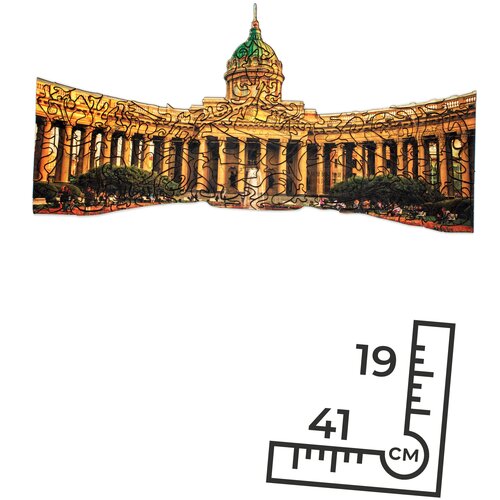 деревянные пазлы/фигурный пазл Казанский собор/подарок