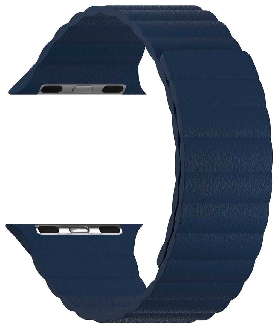 Кожаный ремешок для Apple Watch 38/40/41 mm LYAMBDA POLLUX DSP-24-40-DB Dark Blue