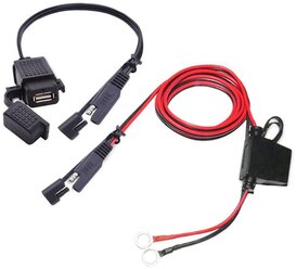 Водонепроницаемое зарядное устройство Mel-Z09 USB 2,1 А (кабельный адаптер SAE) для мотоцикла (мото зарядка)