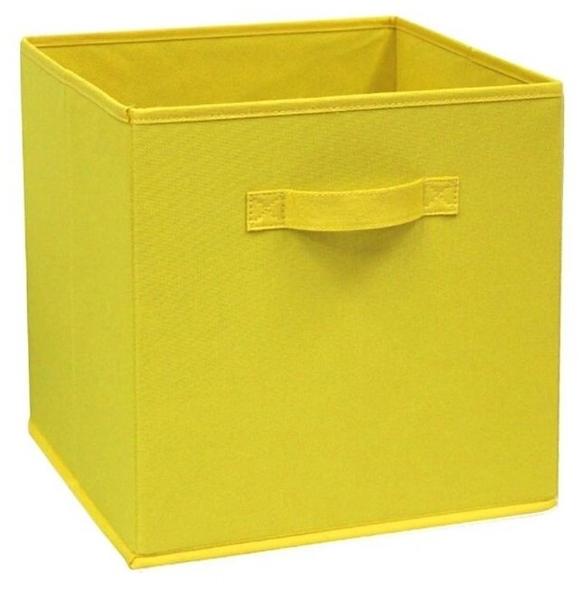 Коробка -органайзер 31*31*31 см, полиэстер, цвет жёлтый - фотография № 4