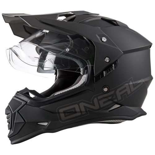 Шлем кроссовый со стеклом ONEAL Sierra Flat V.22, мат., черный, размер M
