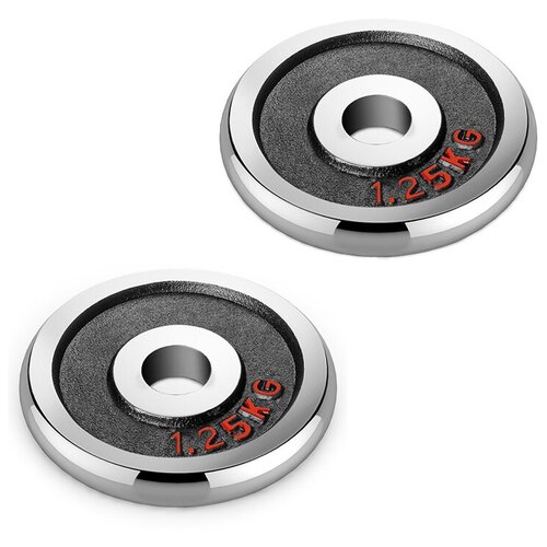 Набор хромированных дисков Voitto 1,25 кг (2 шт) - d26 набор хромированных дисков voitto 5 кг 2 шт d26