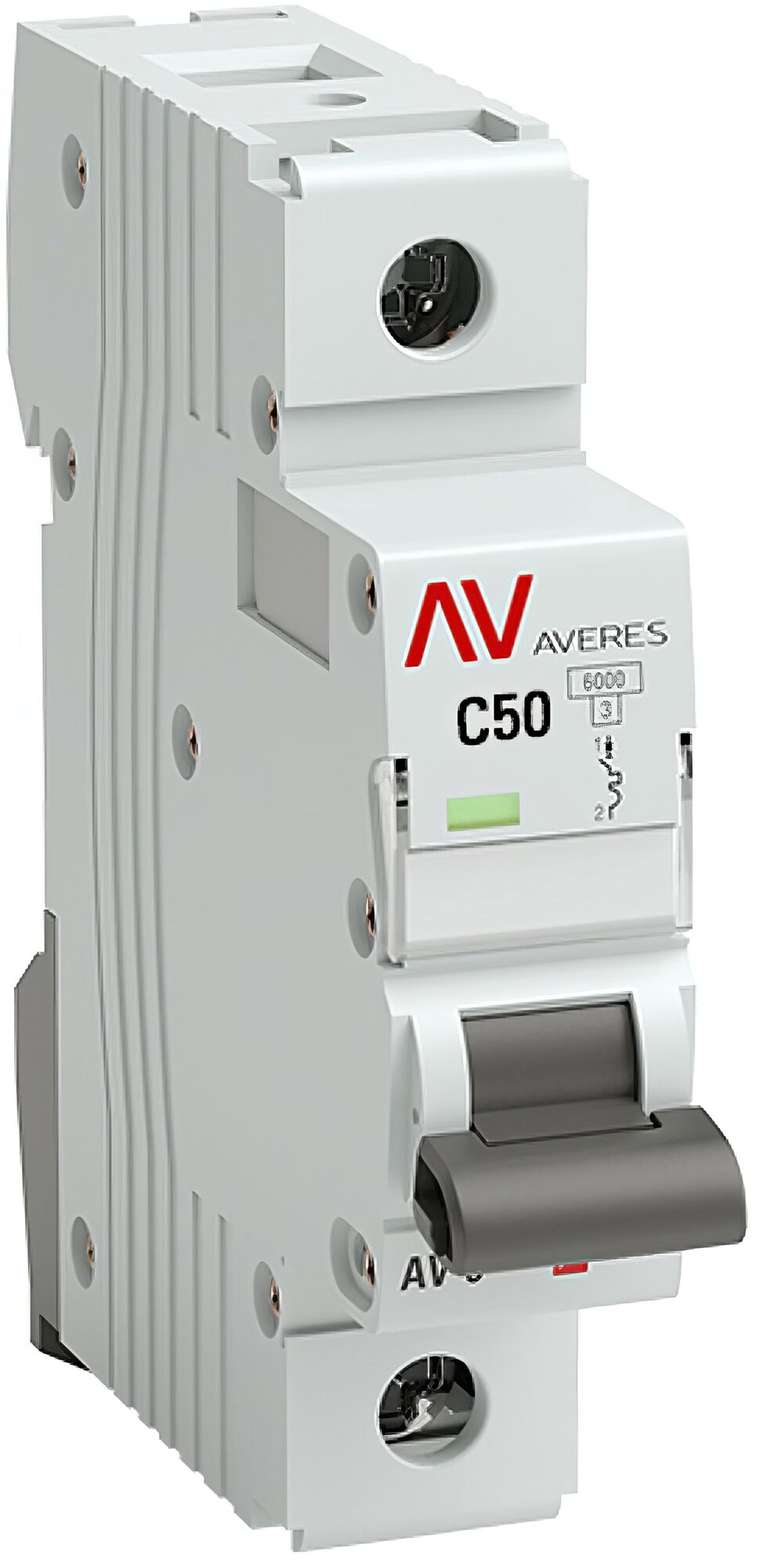 Автоматический выключатель EKF Averes AV-6 1P C50 А 6 кА mcb6-1-50C-av