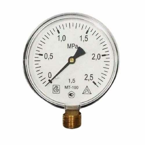 Манометр радиальный МТ-100 радиальный ДК100ММ 0-2,5 МПА КЛ.1,5 G1/2