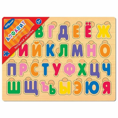 Игра из дерева Весёлая азбука Алфавит 1250₽