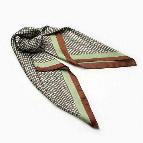 фото Платок ,70х70 см, зеленый, коричневый ma.brand