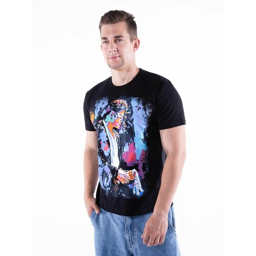 фото Футболка, размер 50, черный нет бренда