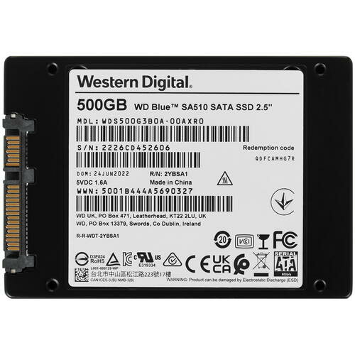 Твердотельный накопитель SSD 2.5 500 Gb WD Blue Client SSD WDS500G3B0A SATA 6Gb/s, Retail - фотография № 14