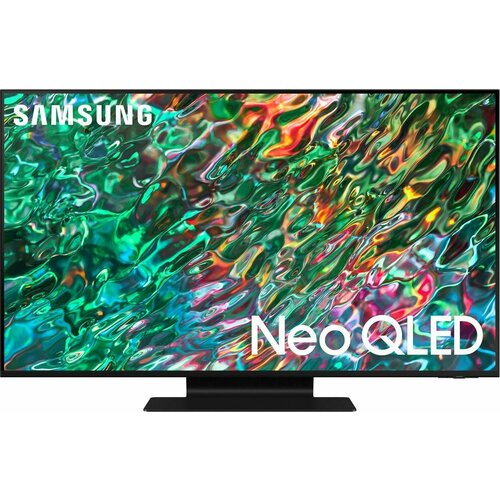 43 Телевизор Samsung QE43QN90BAT HDR, Neo QLED, QLED, LED, черный 85 телевизор samsung qe85qn800bt 2022 neo qled hdr qled sand black