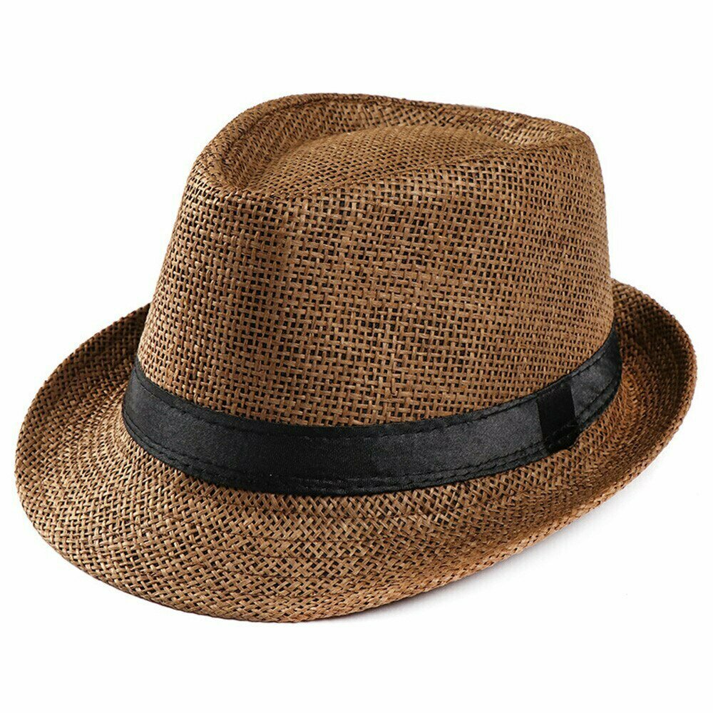 Шляпа МаскаПати коричневая с черной полосой