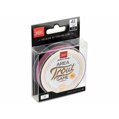 фото Леска плетёная lucky john area trout game braid pink, 075/011