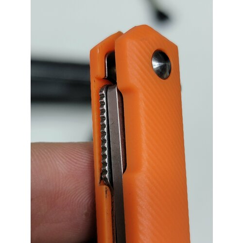 фото Нож складной флиппер танто оранжевый home tanto