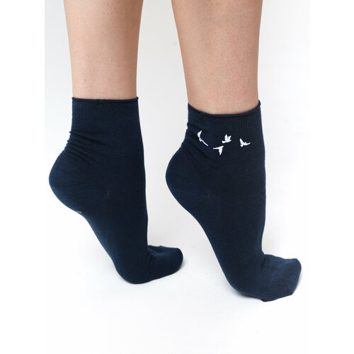 Женские носки Pier Lone средние, износостойкие, быстросохнущие, ослабленная резинка, размер 35-40, синий
