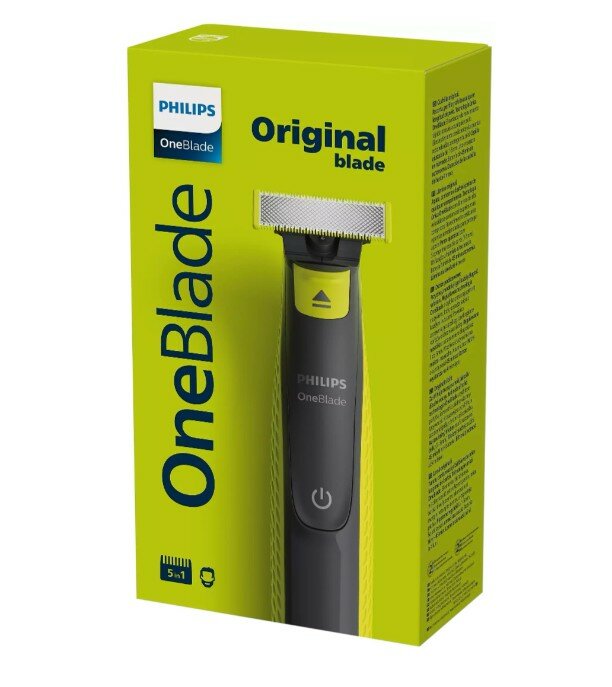 Триммер Philips OneBlade QP2721/20, зеленый лайм/угольно-черный - фотография № 3