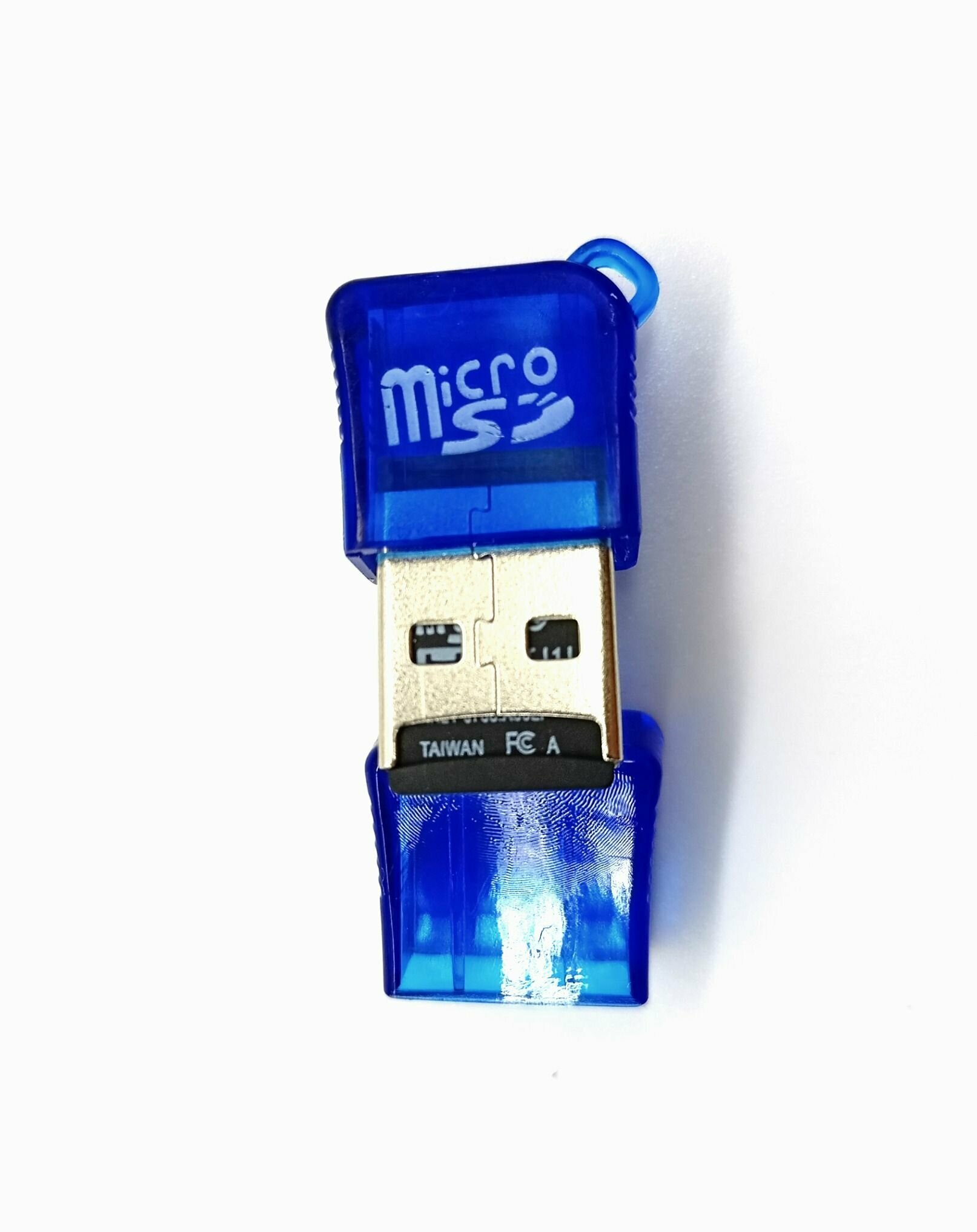 Картридер-Переходник USB-MicroSD Цвет синий