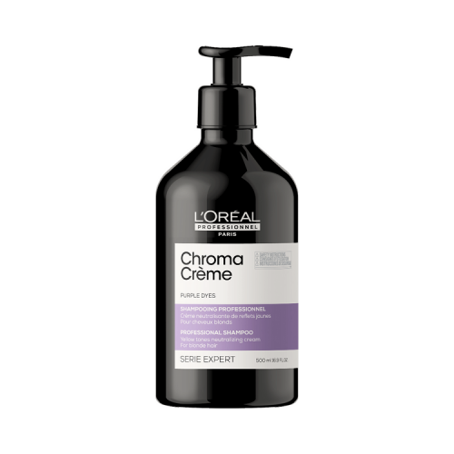 L'Oréal Professionnel Serie Expert Chroma Creme Shampoo Шампунь-крем с фиолетовым пигментом для нейтрализации желтизны очень светлых волос, 500 мл