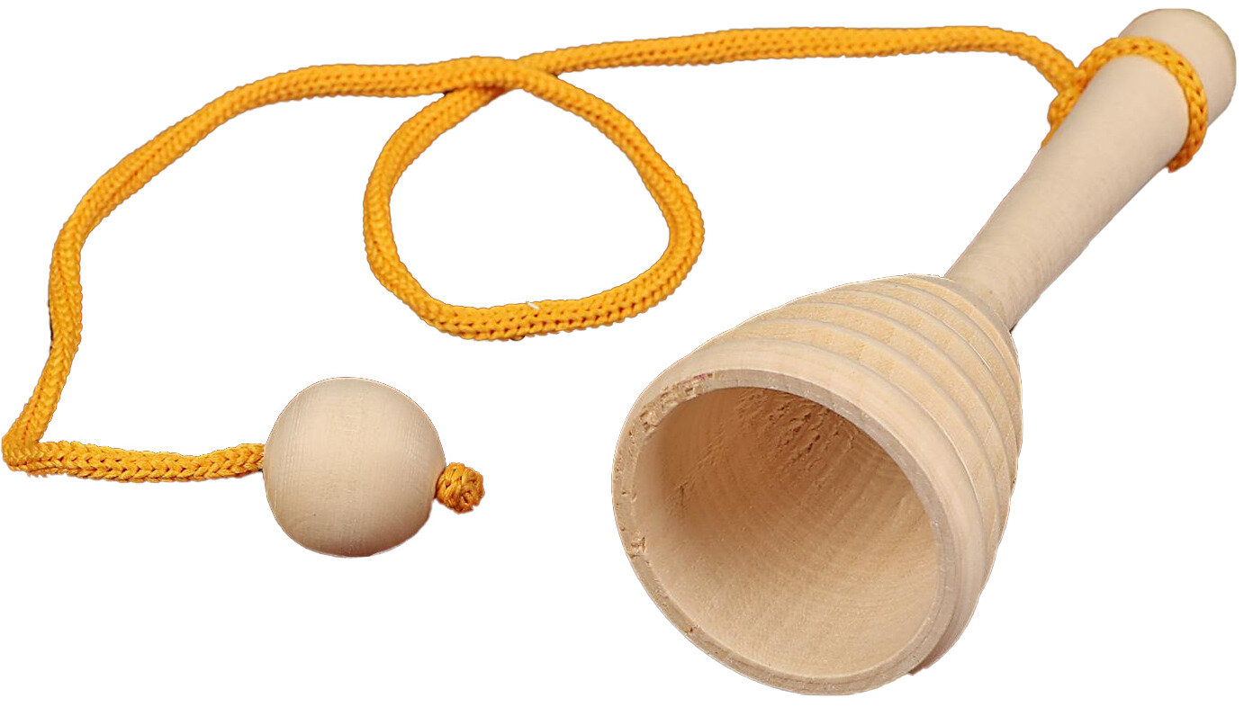 Деревянная игрушка "Поймай мяч 1", фигурный, подвижная детская игра на развитие ловкости и координации движений