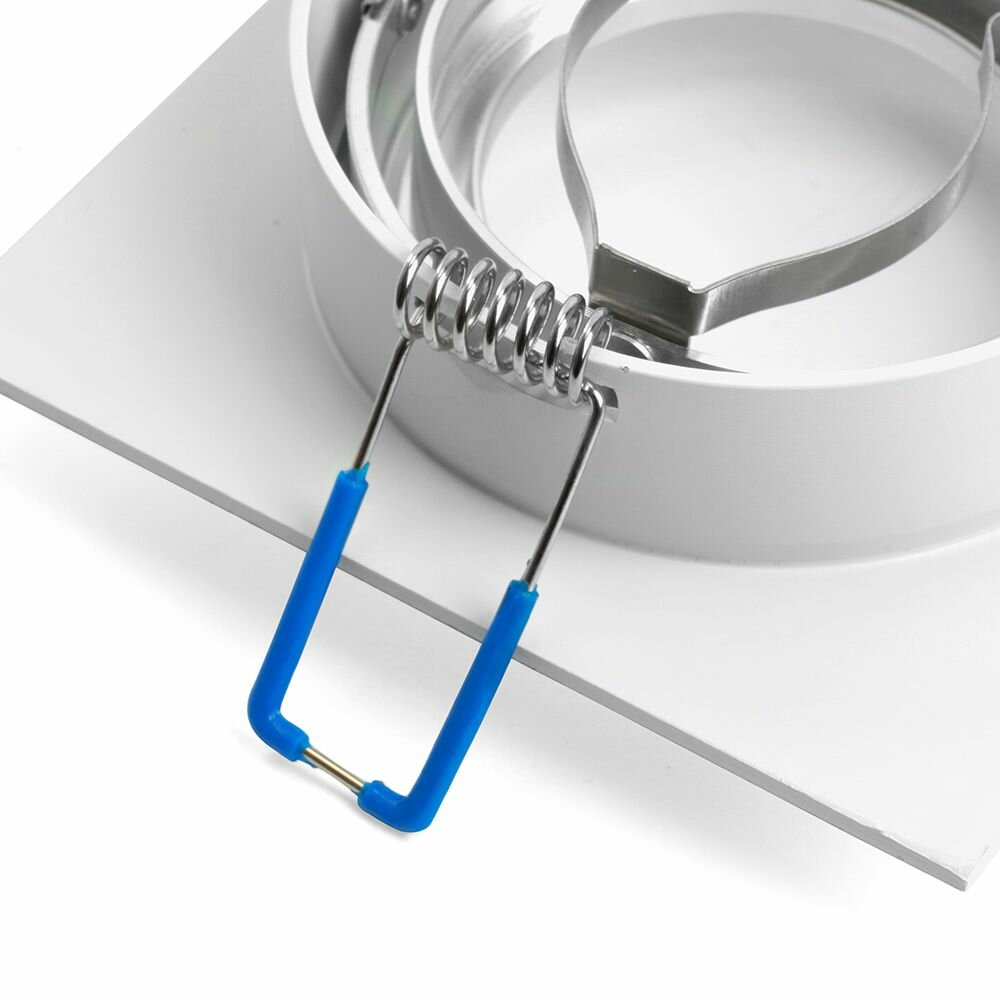 Светильник Feron Светильник потолочный встраиваемый, MR16 G5.3, белый-хром DL2801, Feron, 32637, G5, 50 Вт, цвет арматуры: хром, цвет плафона: хром — фото 1