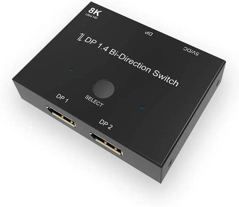 DisplayPort 14 двунаправленный переключатель сплиттер 1X2 или 2x1 DP 14 KVM 8K @ 30 Гц 4 K @ 144 Гц для нескольких источников и отображает переключатель