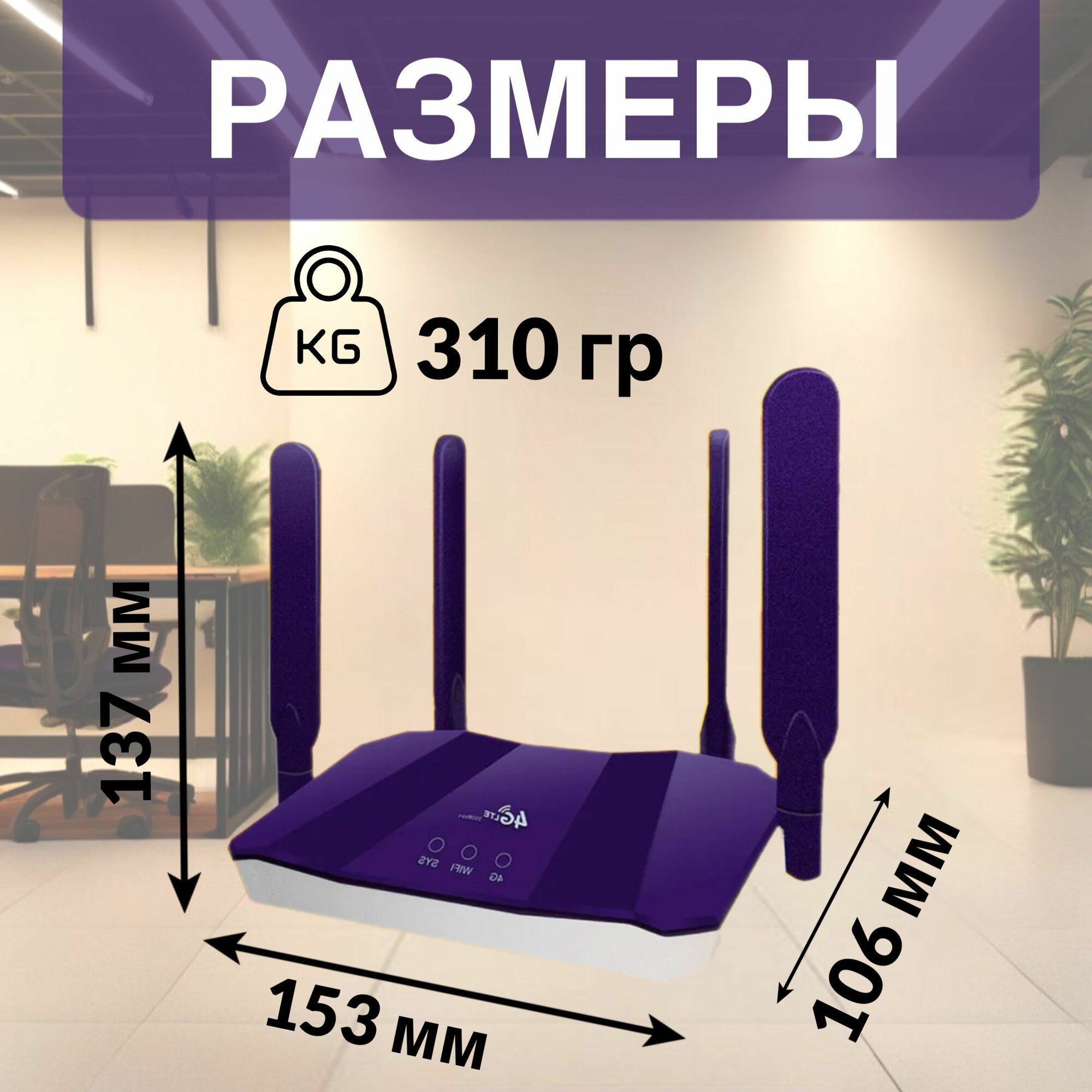Высокоскоростной роутер для дома и офиса с встроенными модемом LTE/4G/3G — фото 1