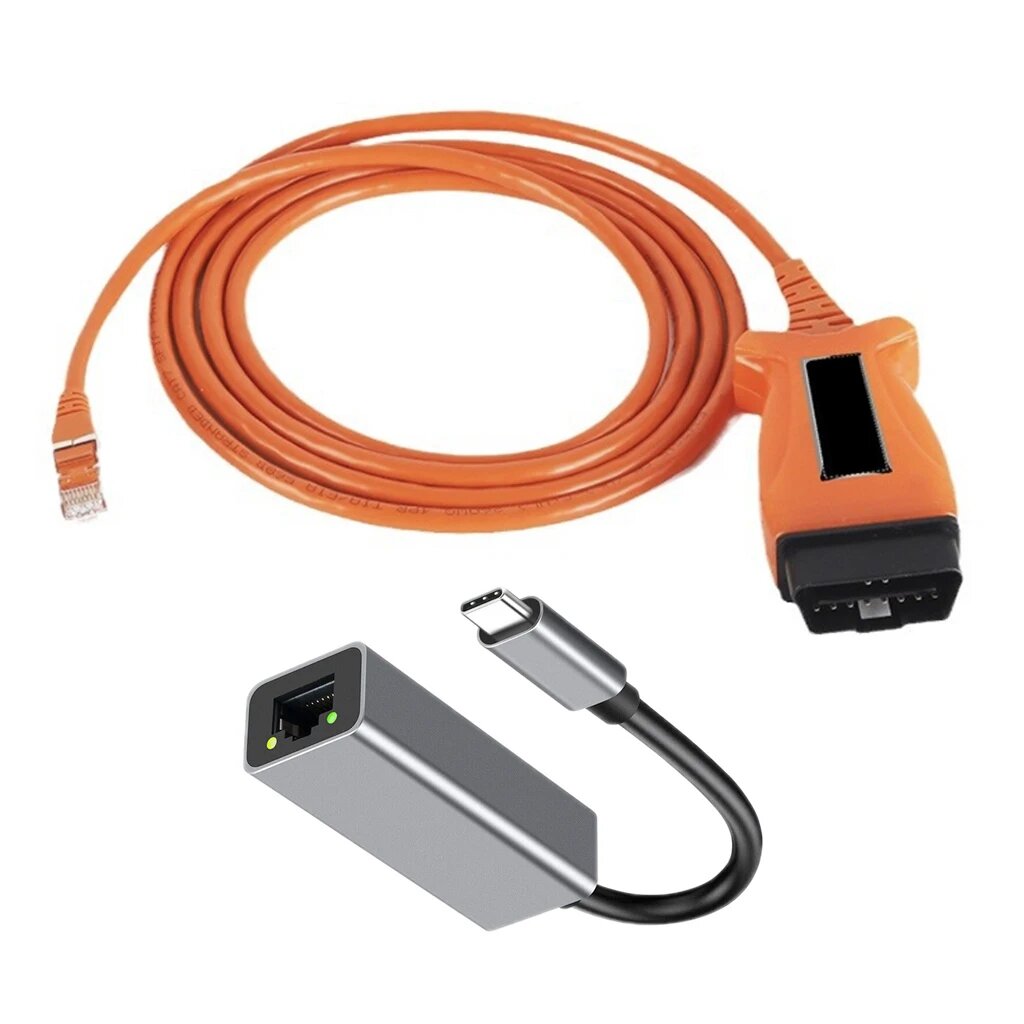 Кабель ENET OBD2 + тип C для BMW серии F и новых ICOM E-SYS ISTA Bimmercode