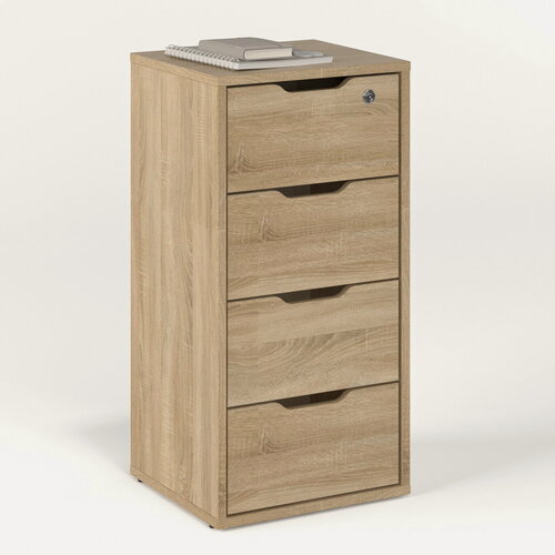 Изображение товара Тумба БАНГА-9 Дуб Сонома, с ящиками, (ВхШхГ) 73,4х36,8х32,6 см, ЛДСП