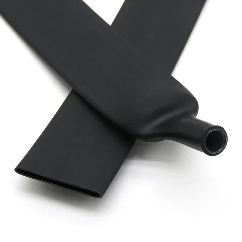 Термоусадочная трубка 1 м 3:1 с клеем с двойными стенками диаметр 16 мм ~ 50 мм ремонт разъема для кабеля «сделай сам» водонепроницаемый изоляционный рукав Black 1 Meter 1.6mm