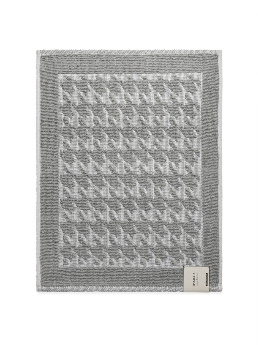 Коврик универсальный DeNASTIA 60x80см, букле, хлопок, цвет серый/белый — фото 1