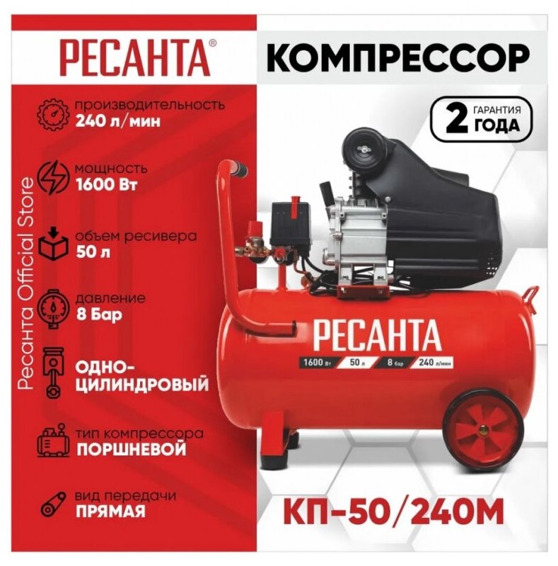 Компрессор КП-50/240М Ресанта