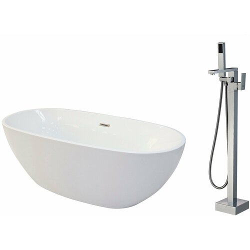 Комплект отдельностоящая акриловая ванна Ceruttispa d'ISEO с напольным смесителем BOCH MANN ALBANO BM7774 ванна d iseo акриловая отдельностоящая cerutti spa 1700x750x600