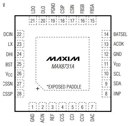 Микросхема MAX8731AE