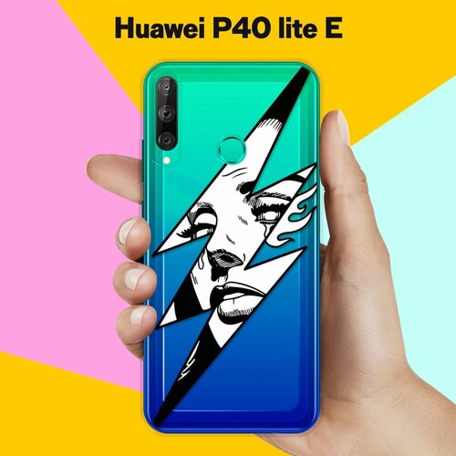 Силиконовый чехол Молния на Huawei P40 Lite E силиконовый чехол на huawei p40 lite e хуавей п40 лайт е добрый кот