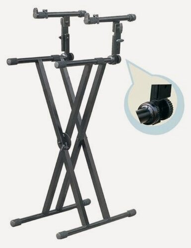 Изображение товара DF036 Стойка для клавишных инструментов, двойная, двухуровневая, Soundking