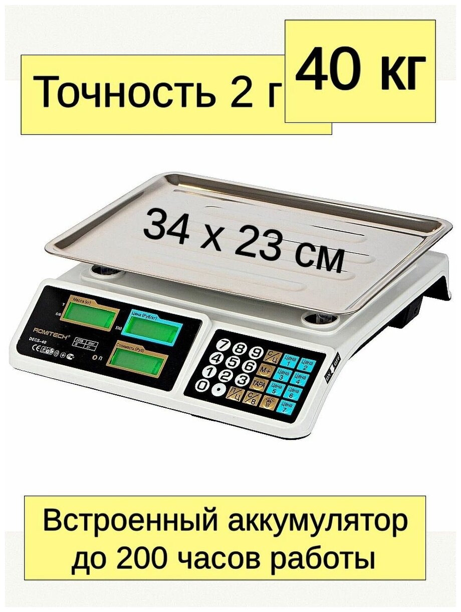 Весы торговые до 40кг