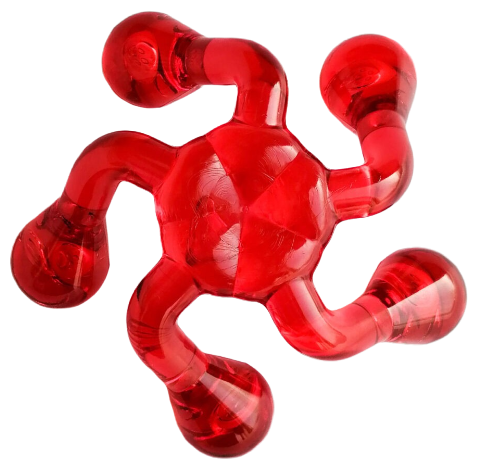 Массажер Торг Лайнс, медицинский для тела "Лапонька -2" цвет красный