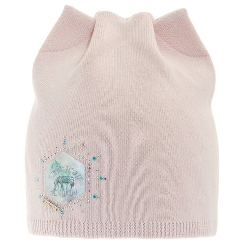 фото Шапка для девочки малибу, цвет бледно-розовый, весна-осень, размер 52-54 mialt